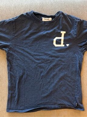 Diamond Supply Co. Navy Blue Short Sleeve Tee with White Logo